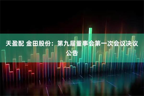 天盈配 金田股份：第九届董事会第一次会议决议公告