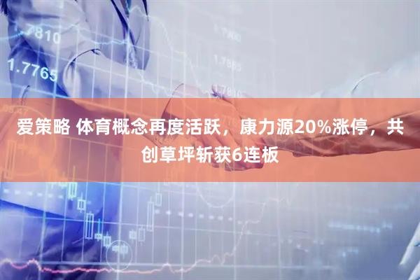 爱策略 体育概念再度活跃,康力源20%涨停,共创草坪斩获6连板