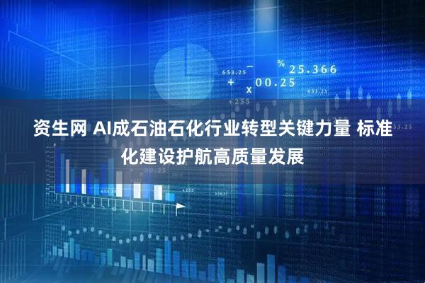 资生网 AI成石油石化行业转型关键力量 标准化建设护航高质量发展