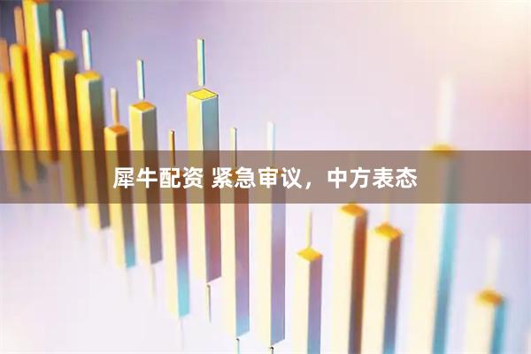 犀牛配资 紧急审议,中方表态
