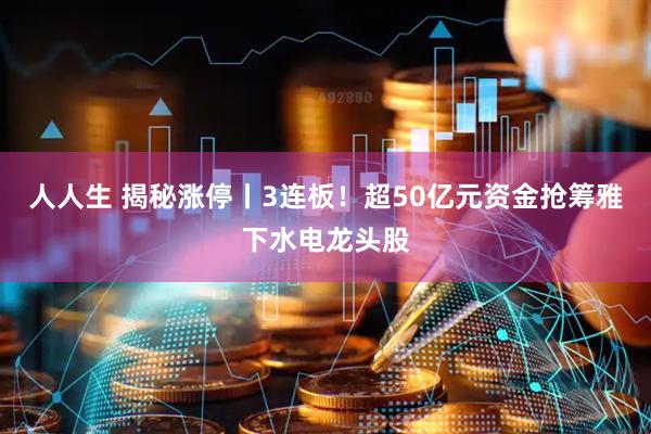 人人生 揭秘涨停丨3连板!超50亿元资金抢筹雅下水电龙头股